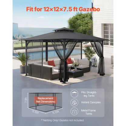 Replacement net for pavilions, net for 3.5x3.5x2.1m patio, net only | EU