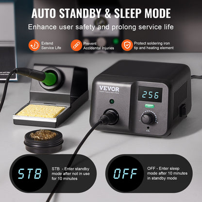 Lötkolbenstation, 70 W, LCD-Display, Lötstationen-Set, 122 °F–932 °F