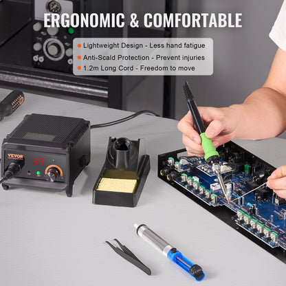 Lötkolbenstation, 75 W, LCD-Display, Lötstationen-Set, 122 °F–932 °F