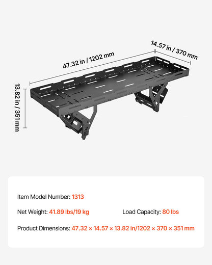 Spare Tire Cargo Basket, for 30-40 Inch Tires, Fit for 1976-2024 Jeep Wrangler JK JL TJ YJ CJ, 80 lbs Load Capacity, Utility Cargo Basket Rack Storage Tray Replacement, No-Drill Installation
