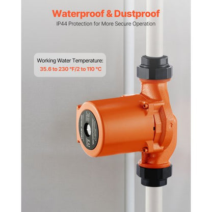 LPS32-8S/180 Gjutjärnscirkulationspump, 3/8 hk, 220-240V 110 l/min varmvattencirkulationspump, gängad anslutning, 3-växlad justering, tyst drift, för värmesystem i hemmet |  EU