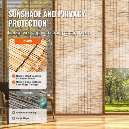 Schilfzaun, Sichtschutz für Hinterhof und Landschaftsbau, 4,9 x 1,2 m