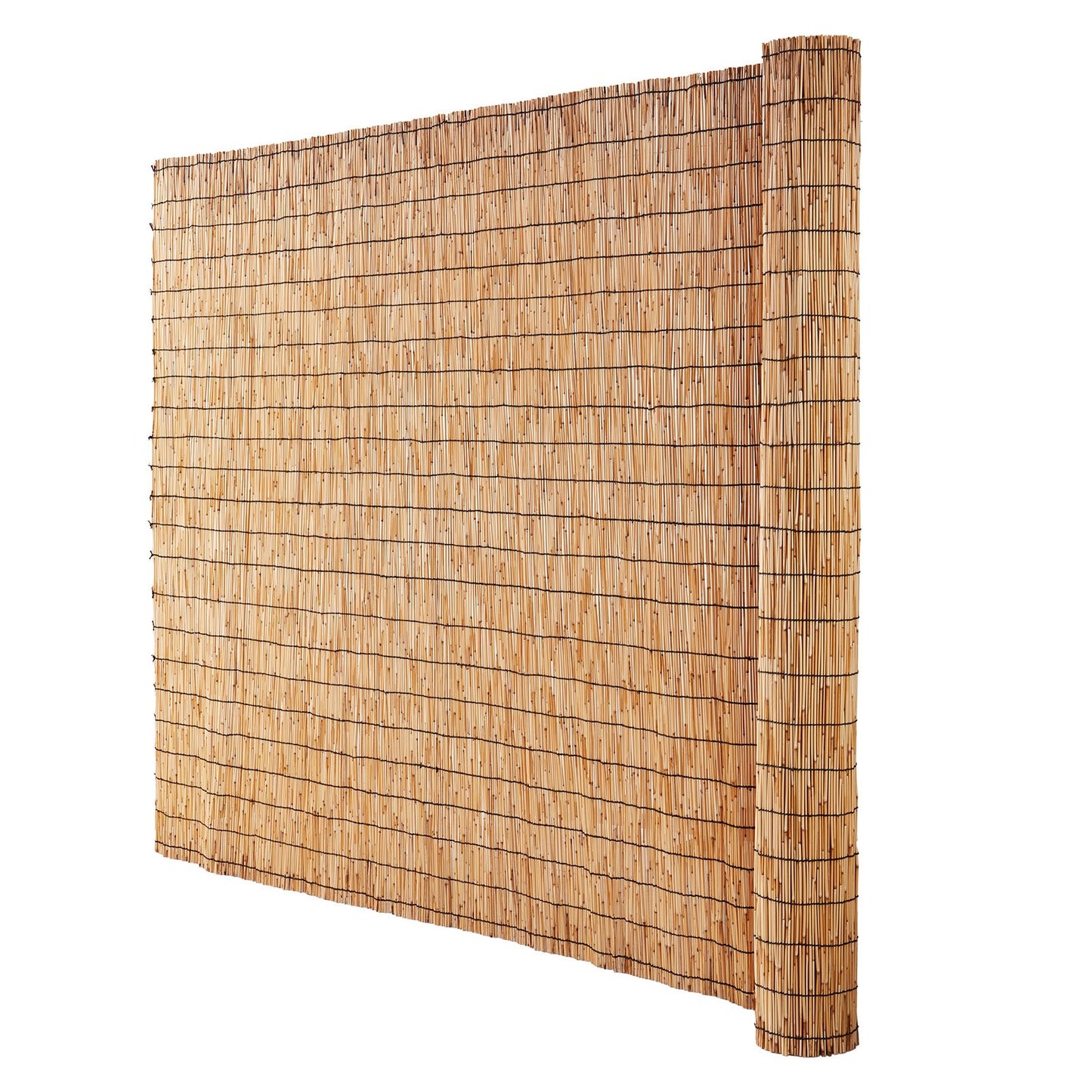 Schilfzaun, Sichtschutz für Hinterhof und Landschaftsbau, 4,9 x 1,2 m