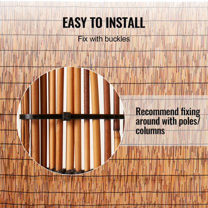 Schilfzaun, Sichtschutz für Hinterhoflandschaften, 4,1 x 1,6 m