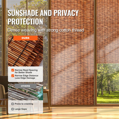 2er-Pack Schilfzaun, Sichtschutz für Landschaftsbau, 4,1 x 1,2 m