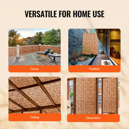 2er-Pack Schilfzaun, Sichtschutz für Landschaftsbau, 4,1 x 1,2 m