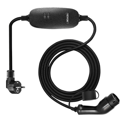 Tragbares Ladegerät für Elektroautos, Typ 2, 10 A, Ladegerät für Elektrofahrzeuge, 6 Meter langes Ladekabel mit 3-poligem UK-Stecker, IP66, maximale Wasserdichtigkeit, 3 kW, 250 V, IEC 62196-2, Heim-Ladestation für Elektrofahrzeuge mit Tragetasche, CE