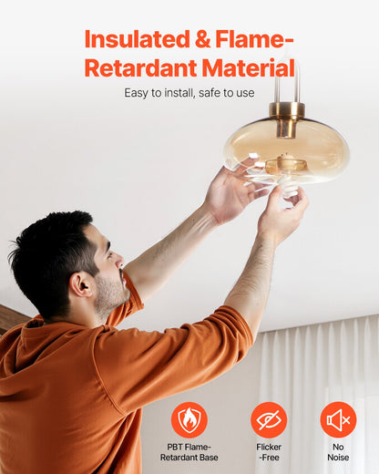 4-Pack CFL Light Bulbs, 13W Compact Fluorescent Spiral Bulbs with 2700K Warm Light, 900lm Luminous Flux, Twist and Lock GU24 Base, Ideal for Bedrooms, Study Rooms, Living Rooms, Commercial Use