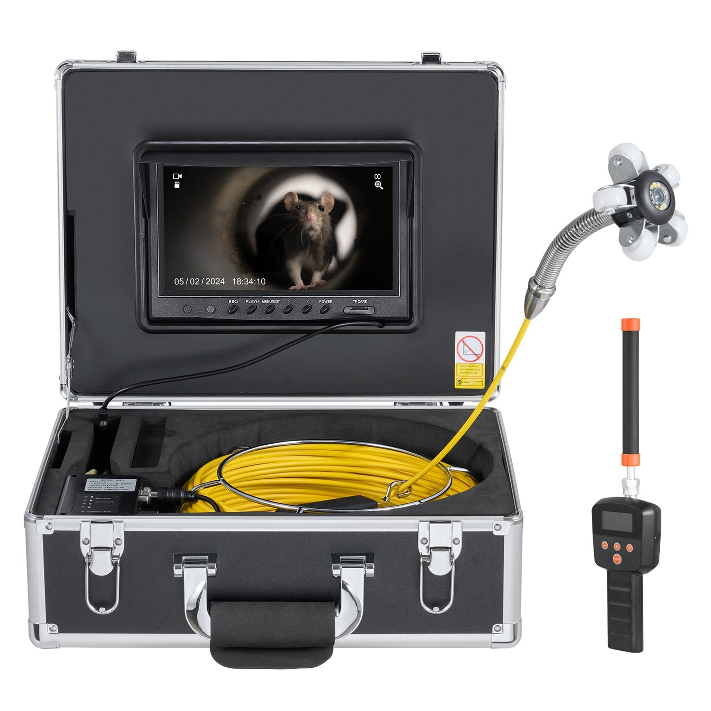 Sewer Camera 165ft Self-Leveling Sewer Camera with 512Hz Locator 36X Zoom