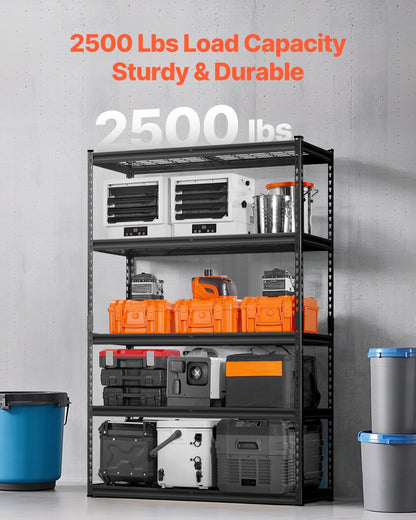 Storage Shelves 5-Tier Adjustable Heavy Duty Garage Shelf 2500 lbs