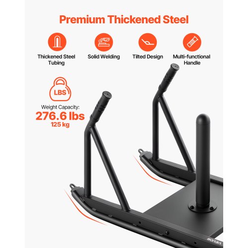 Viktkälke, Stålkraftkälke, Fitness Styrketräningskälkar för Atletisk Träning Hastighetsförbättring, Träningsutrustning med Handtag, Kompatibel med 25/51 mm Viktskivor, Svart |  EU