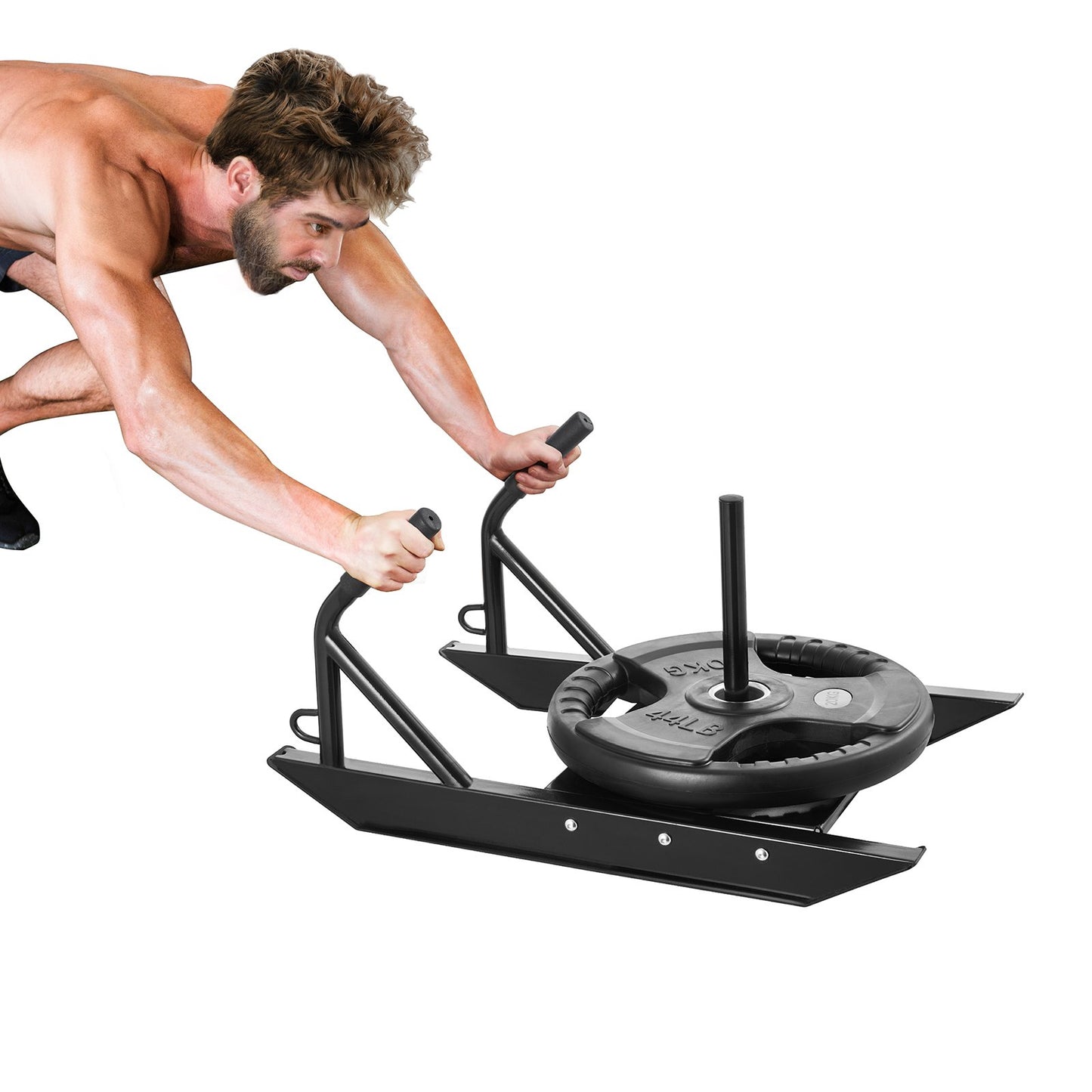 Gewicht Power Pull Push Schlitten Fitness Kraft Geschwindigkeit Training Schlitten Schwarz