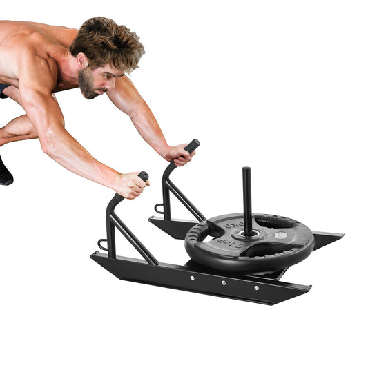 Gewicht Power Pull Push Schlitten Fitness Kraft Geschwindigkeit Training Schlitten Schwarz