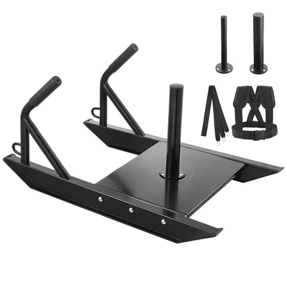 Gewicht Power Pull Push Schlitten Fitness Kraft Geschwindigkeit Training Schlitten Schwarz