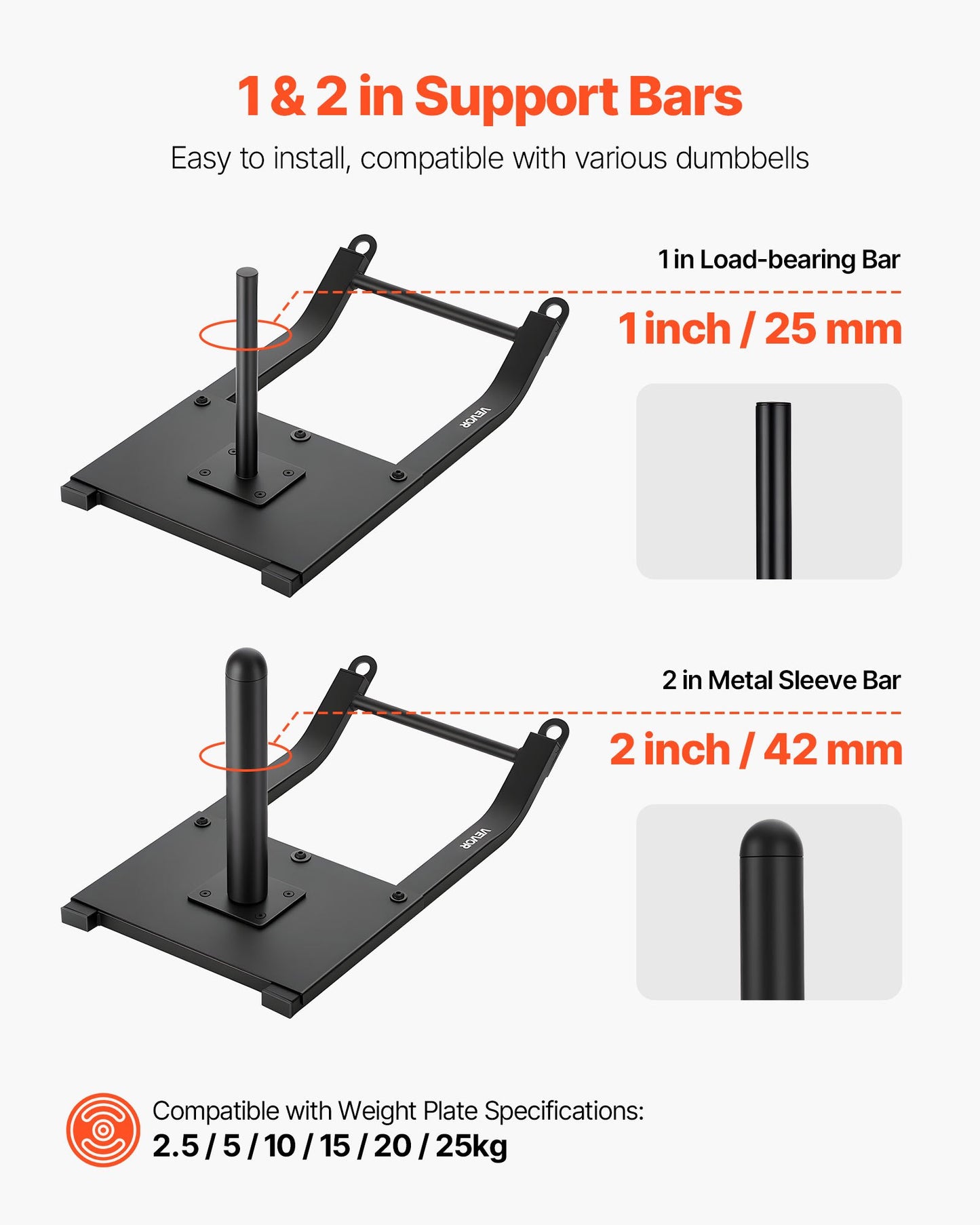 Weight Sled, Steel Power Sled, Fitness Strength Training Sleds for Athletic Exercise Speed Improvement, Workout Fitness Equipment with Harness, Compatible with 1/2 in Weight Plates, Black