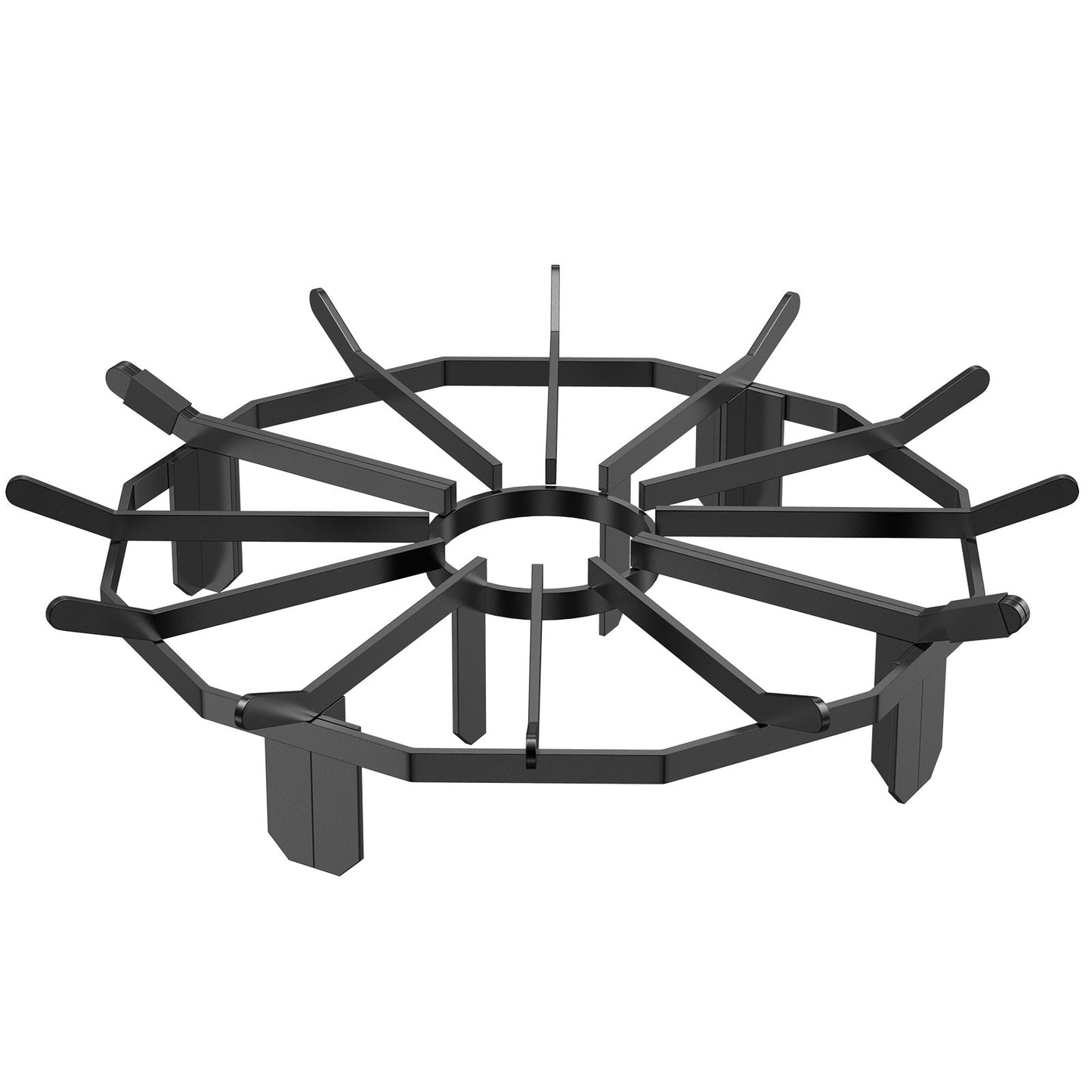 Holzrost, 27 Zoll, robuster Feuerrost mit 6 Stützbeinen, massive pulverbeschichtete Stahlstangen, Holzbrennerhalter für Holzofen und Camping-Feuerstelle im Freien