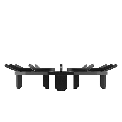 Holzrost, 27 Zoll, robuster Feuerrost mit 6 Stützbeinen, massive pulverbeschichtete Stahlstangen, Holzbrennerhalter für Holzofen und Camping-Feuerstelle im Freien