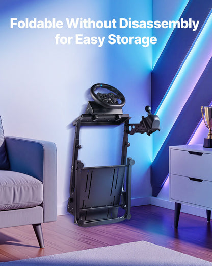 Racing Wheel Stand, Adjustable & Foldable Simulator Stand for Logitech G29 G27 G920 G923, Thrustmaster T300RS T300GT T248 TS-PC TSXW Gaming Cockpit,Pedals Simulator NOT Included