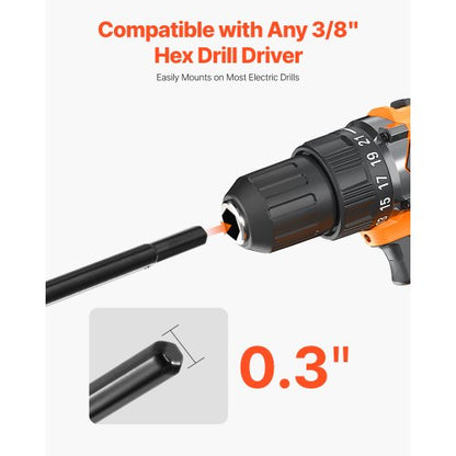 Erdbohrer, 1,57 x 8,67 Zoll, Erdspirale, Pfostenlochgräber, Pflanzwerkzeug