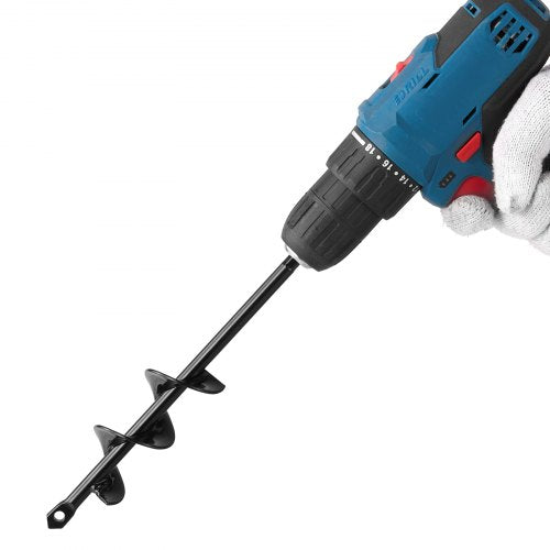 Erdbohrer, 1,57 x 8,67 Zoll, Erdspirale, Pfostenlochgräber, Pflanzwerkzeug