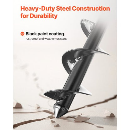 Auger Drill 3.15 x 11.4 Inch Soil Spiral Post Hole Digger Planting Tool