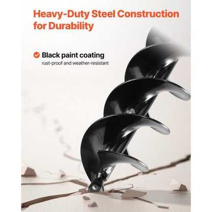 Erdbohrer 3,15 x 16,1 Zoll Erdspirale Pfostenlochgräber Pflanzwerkzeug