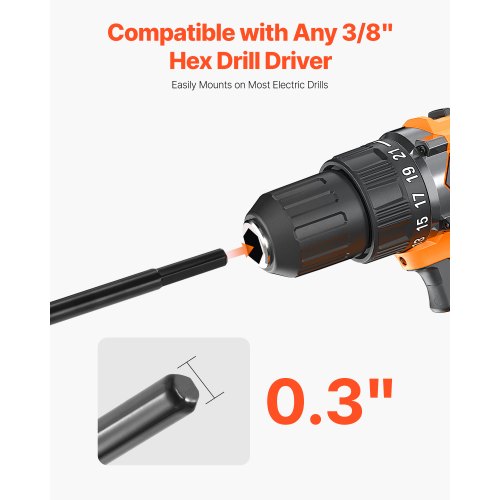 2 pcs. auger drill bits 11.8" and 8.6" earth spiral post hole digger