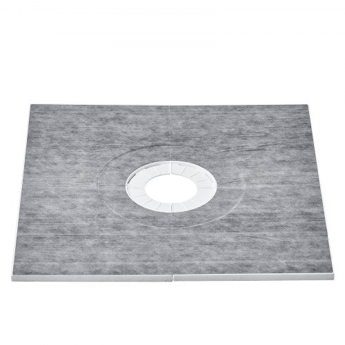 Shower Curb Kit, 36"x36" Shower Pan Kit with 6.3" Central Drain, Lightweight EPS Shower Installation Kits with 2 Waterproof Cloths, Shower Pan Slope Sticks Fit for Bathroom