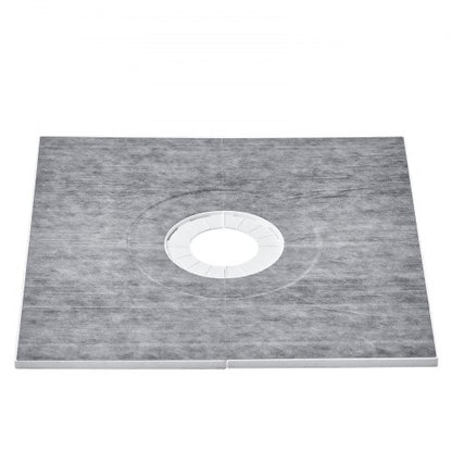 Shower Curb Kit, 36"x36" Shower Pan Kit with 6.3" Central Drain, Lightweight EPS Shower Installation Kits with 2 Waterproof Cloths, Shower Pan Slope Sticks Fit for Bathroom