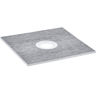 Duschrand-Set, 914x914 mm Duschwannen-Set mit 160 mm Mittelablauf, leichte EPS-Duschinstallationssets mit 2 wasserdichten Tüchern, Duschwannen-Kippstangen. Geeignet für Badezimmer