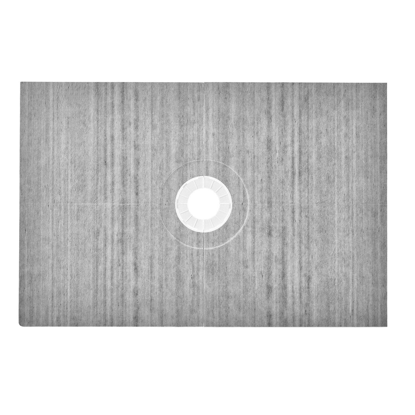 Duschkantsats, 1219x1828 mm duschkorgssats med 160 mm centralt avlopp, lättvikts EPS-duschinstallationssatser med 2 vattentäta dukar, lutningsstavar för duschkar Passar för badrum