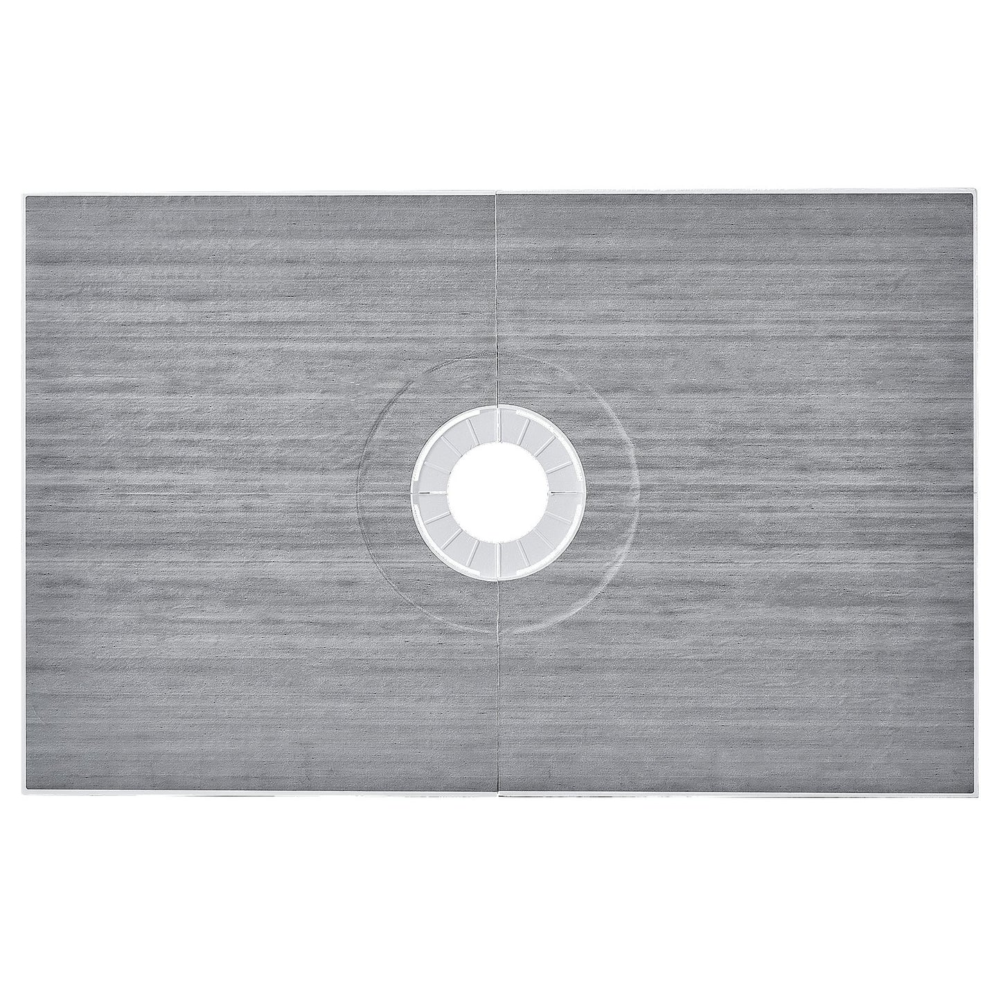 Duschkantsats, 1524x965 mm duschkarsats med 160 mm centralt avlopp, lättvikts EPS-duschinstallationssatser med 2 vattentäta dukar, lutningsstavar för duschkar Passar för badrum