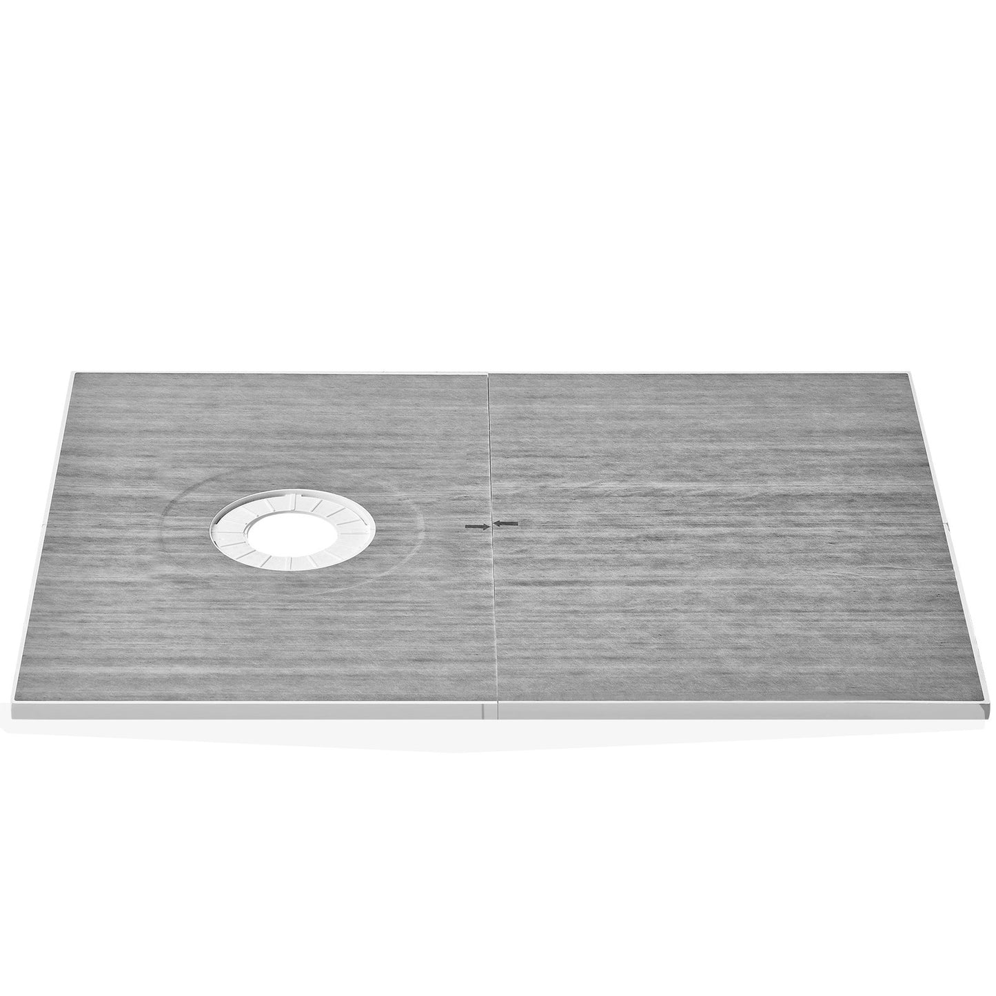 Duschkantsats, 1524x965 mm duschkarsats med 160 mm förskjutet avlopp, lättvikts EPS-duschinstallationssatser med 2 vattentäta dukar, lutningsstavar för duschkar Passar för badrum