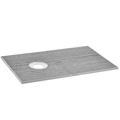 Duschkantsats, 1524x965 mm duschkarsats med 160 mm förskjutet avlopp, lättvikts EPS-duschinstallationssatser med 2 vattentäta dukar, lutningsstavar för duschkar Passar för badrum