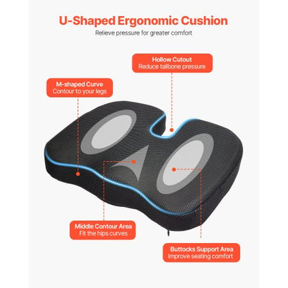 Sitzkissen Kühlendes Gel &amp; Memory Foam Sitzkissen zur Druckentlastung