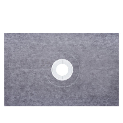 Shower Curb Kit, 48\"x72\" Watertight Shower Curb Overlay with 4\" PVC Central Bonding Flange, 4\" Stainless Steel Grate, 2 Cuttable Shower Curb and Trowel, Shower Pan Slope Sticks Fit for Bathr