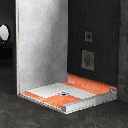 Waterproof Membrane for Shower, 3.3 x 33 ft 108 sq.ft Waterproofing Tile Membrane, 20 mil Thickness Polyethylene Fabric Roll, Easy to Cut for Bathroom, Kitchen, Sauna, Walls, Underlayment