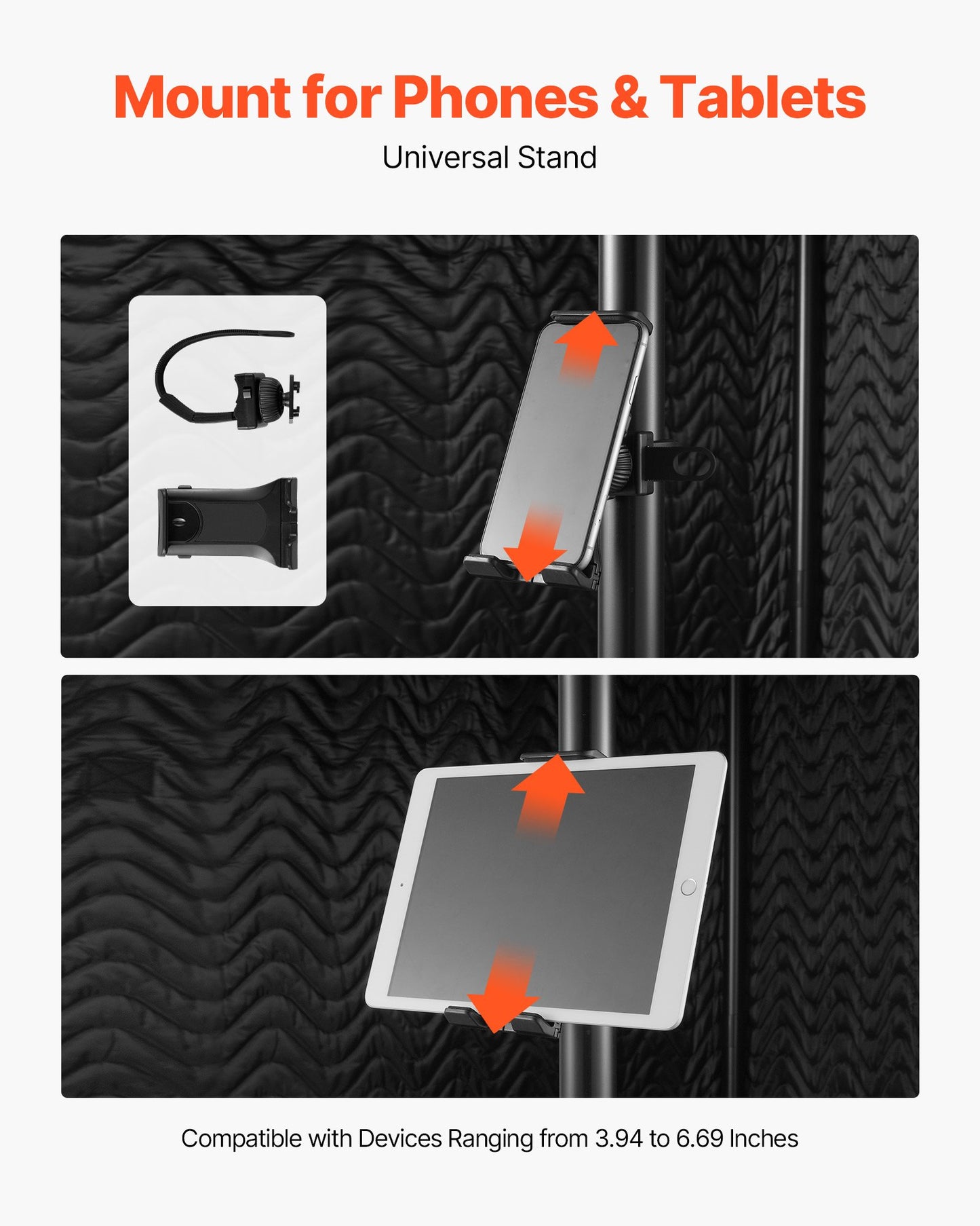 6.56 ft Portable Vocal Booth Recording Booth with Travel Bag for Voiceovers