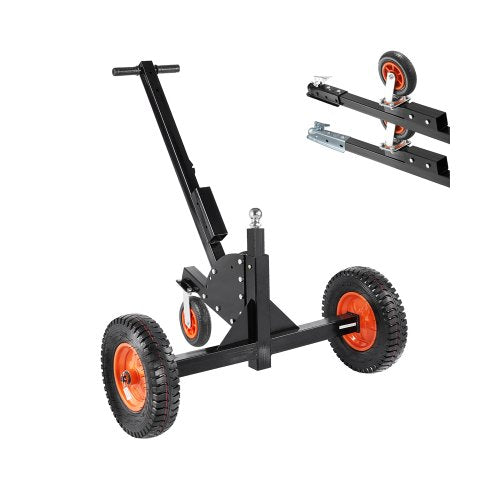 Heavy-Duty Trailer Dolly, 1500lbs Tongue Weight Capacity, 2 in 1 Trailer Mover with 2 in Ball, 16 in Pneumatic Tires and Universal Wheel, Portable Tow Dolly for Moving Car RV Trailer
