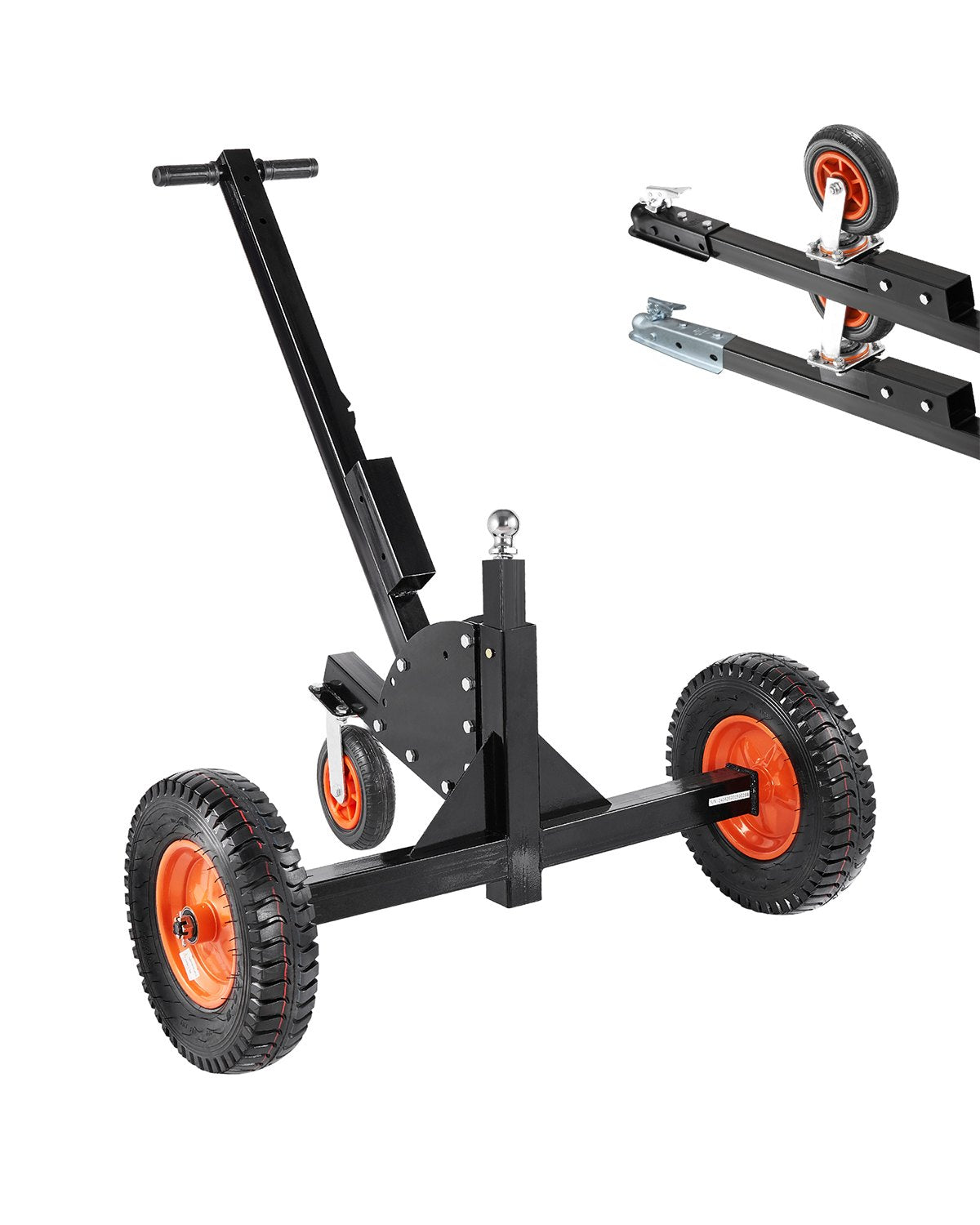 1500lbs 2-i-1 Trailer Dolly 22 och 26 i justerbar höjd 2-tums boll med hjul