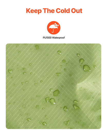 Camping Blanket 79" x 59" Portable Warm Stadium Blanket Outdoor Light Green