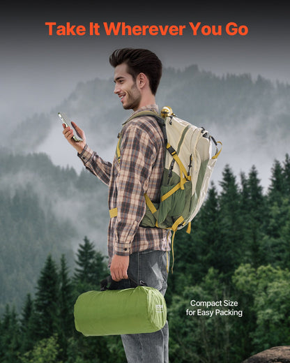 Camping Blanket 79" x 59" Portable Warm Stadium Blanket Outdoor Light Green