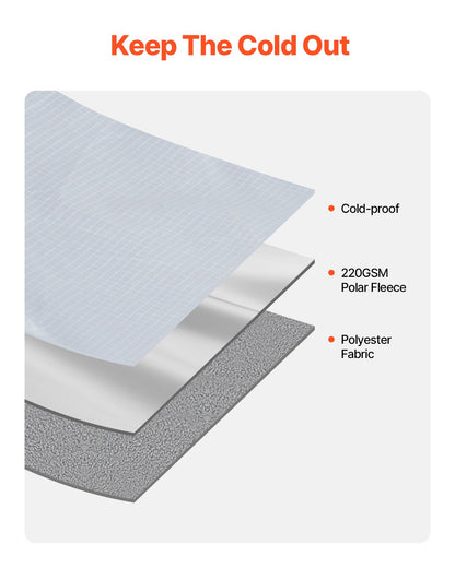 Camping Blanket 79" x 59" Portable Warm Stadium Blanket Outdoor Light Gray