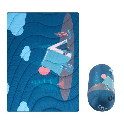 Camping Blanket, Large Warm Wearable Stadium Blanket, Waterproof & Windproof, Polyester Fiber, Flame Retardant, Great for Outdoors, Picnics, Hiking, Sports Events, Travel, 75" x 52", Printed