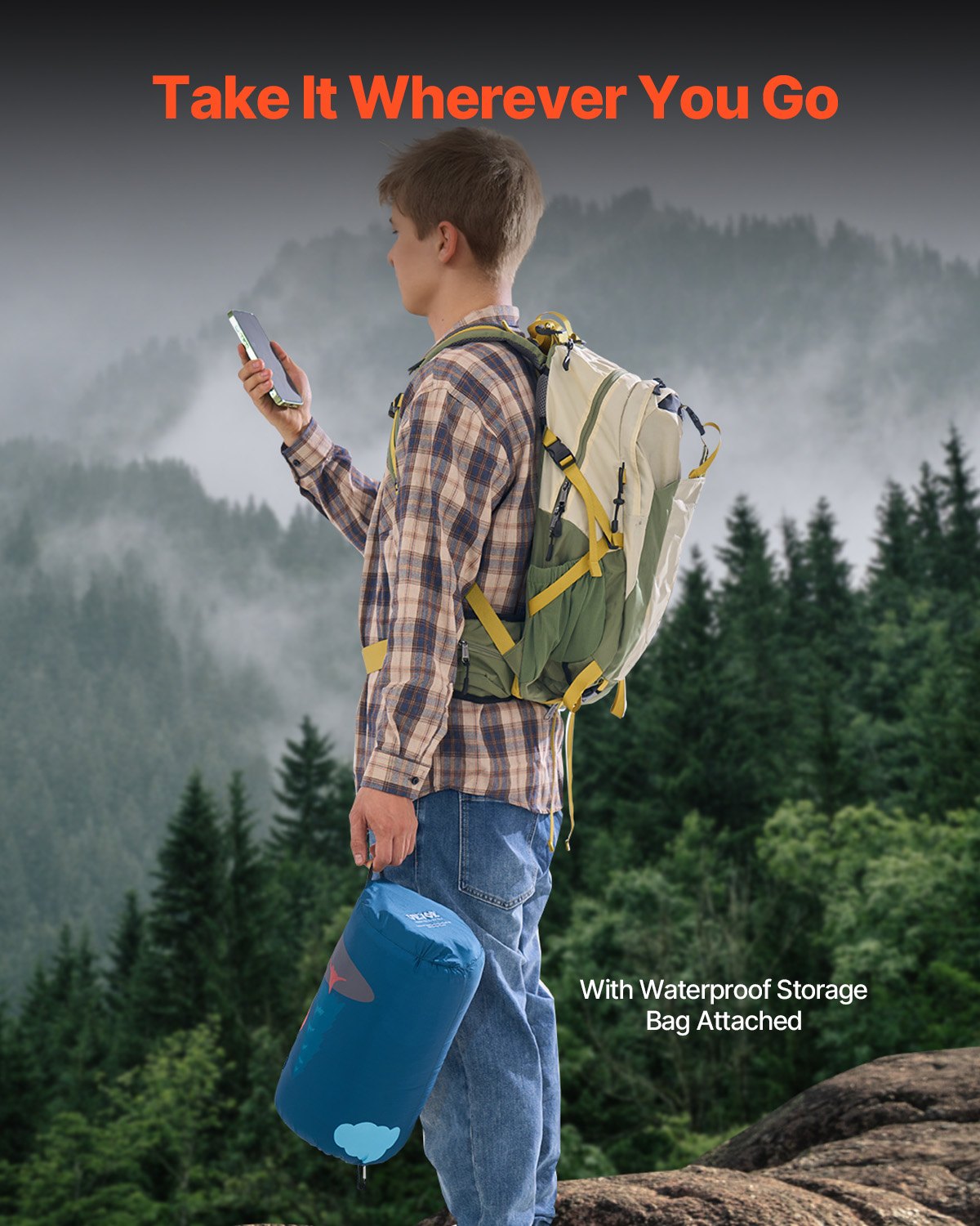 Camping Blanket 75" x 52" Portable Warm Stadium Blanket Outdoor Printed