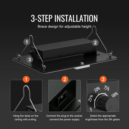 LED Grow Light, 150W Full Spectrum Dimmable, High Yield Samsung 2B1B Diodes Grow Light for Indoor Plants Seedlings Veg and Bloom Greenhouse Growing, Daisy Chain Driver for 3 x 3 ft Grow Tent