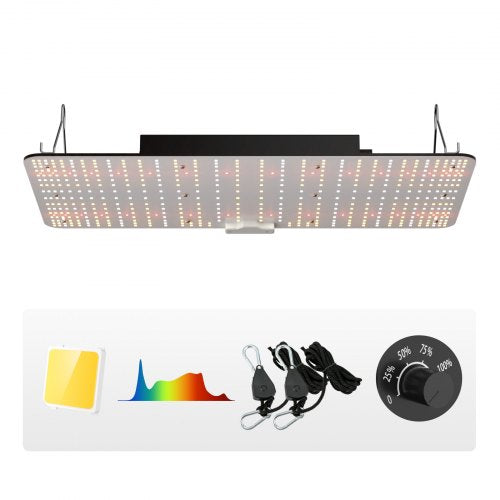 LED Growth Illumination, 200W Full Spectrum Adjustable, Efficient Samsung 2B1B Diodes Light for Indoor Seedling, Vegetation and Flowering in Greenhouses, Daisy Chain Compatible for 1.2x2.4/3x3 f