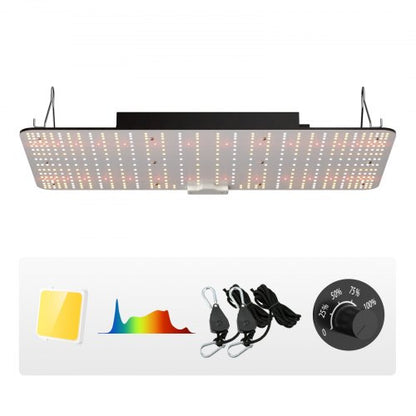 LED Growth Illumination, 200W Full Spectrum Adjustable, Efficient Samsung 2B1B Diodes Light for Indoor Seedling, Vegetation and Flowering in Greenhouses, Daisy Chain Compatible for 1.2x2.4/3x3 f