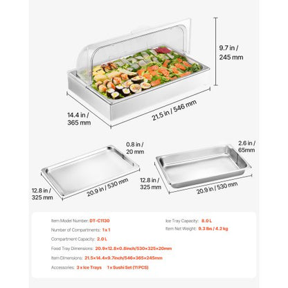 Countertop Food Serving Container Spices with Lid | EU