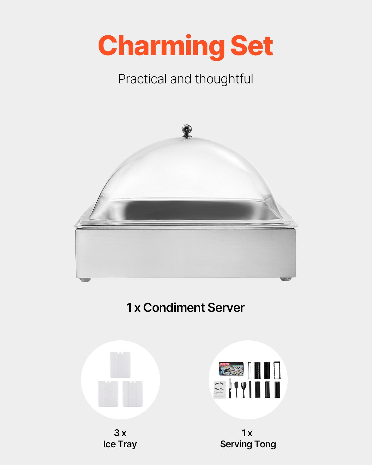 Servierbehälter für Lebensmittel auf der Arbeitsplatte, Gewürzspender mit Deckel